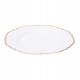 Sousplat 33cm Marselha Branco Com Bordas Douradas